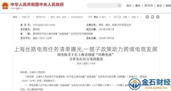 上海丝路电商任务清单曝光,一揽子政策助力跨境电商发展
